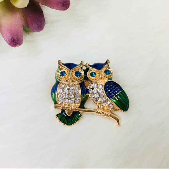Only ships with $15 orders. Owl Lovers Brooch - Picture 2 of 5